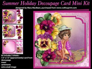 Summer Holiday Decoupage Card Mini Kit
