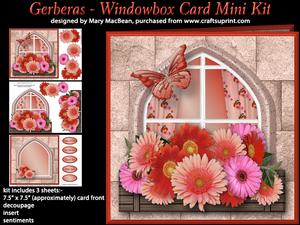 Gerberas - Windowbox Card Mini Kit