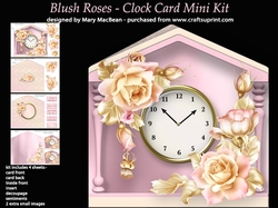 Blush Roses - Clock Card Mini Kit