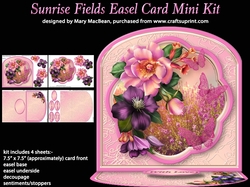 Sunrise Fields Easel Card Mini Kit