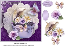 Pretty cupcake Decoupage Card Front