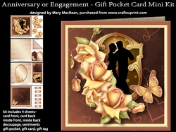 Anniversary or Engagement - Gift Pocket Card Mini Kit