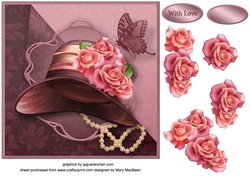 All About the Hat Decoupage Card Front
