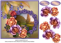 Country Walk Decoupage Card Front