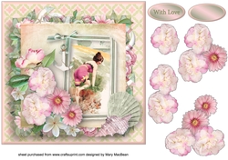 Seaside Holiday Decoupage Card Front