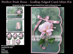 Perfect Pink Rose - Scallop Edged Card Mini Kit