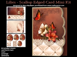 Lilies - Scallop Edged Card Mini Kit
