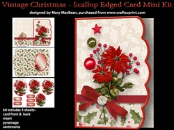 Vintage Christmas - Scallop Edged Card Mini Kit