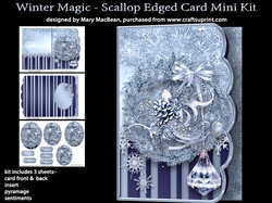 Winter Magic - Scallop Edged Card MIni Kit