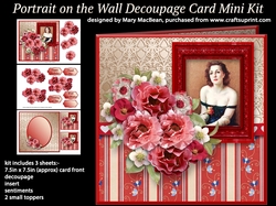 Portrait on the Wall Decoupage Card Mini Kit