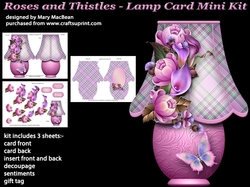 Roses and Thistles - Lamp Card Mini Kit