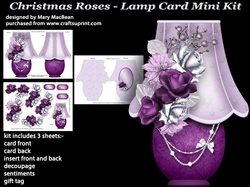 Christmas Roses - Shaped Card MIni Kit