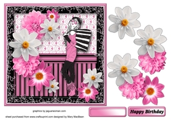 City Girl Decoupage Card
