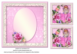Pretty in Pink Decoupage Card Insert