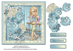 Summer Fun Decoupage Card 