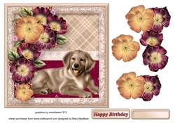 Puppy Love Decoupage Card