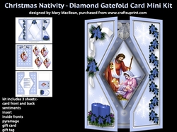 Christmas Nativity - Diamond Gatefold Card Mini Kit