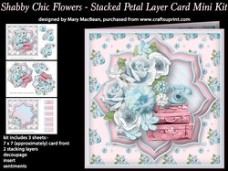 Shabby Chic Flowers - Stacked Petal Layer Card MIni Kit