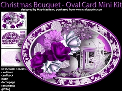 Christmas Bouquet - Oval Card Mini Kit