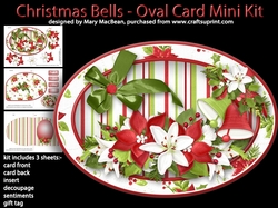 Christmas Bells - Oval Card Mini Kit