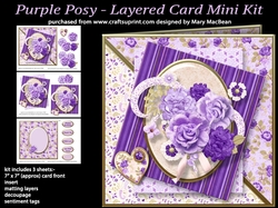 Purple Posy - Layered Card Mini Kit