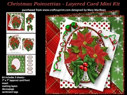 Christmas Poinsettias - Layered Card Mini Kit