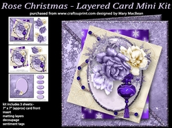 Rose Christmas - Layered Card Mini Kit