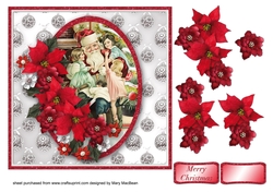 A Visit from Santa Decoupage Card