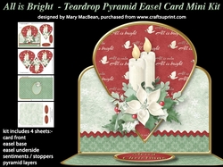 All is Bright - Teardrop Pyramid Easel Card Mini Kit
