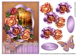 September Sunset Decoupage Card Front
