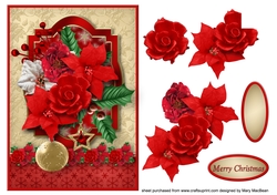 Flowers for Christmas Decoupage Card Front