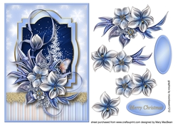 Frosty Night Decoupage Card Front