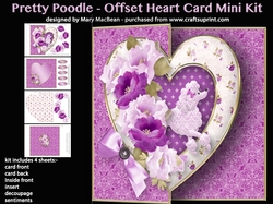 Pretty Poodle - Offset Heart Card Mini Kit