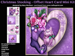 Christmas Stocking - Offset Heart Card Mini Kit