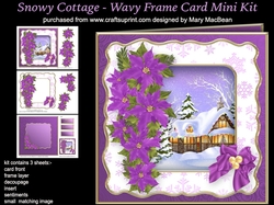 Snowy Cottage - Wavy Frame Card Mini Kit