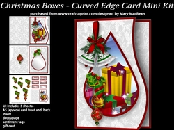 Christmas Boxes - Curved Edge Card Mini Kit