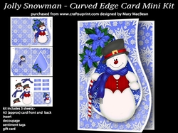 Jolly Snowman - Curved Edge Card Mini Kit