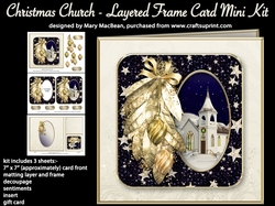 Christmas Church - Layered Frame Card Mini Kit