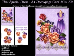 That Special Dress - A4 Decoupage Card Mini Kit