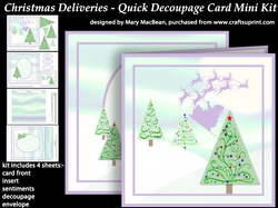 Christmas Deliveries - Quick Decoupage Card Mini Kit
