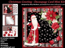 Christmas Greeting - Decoupage Card Mini Kit