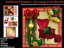 Traditional Christmas - Decoupage Card Mini Kit