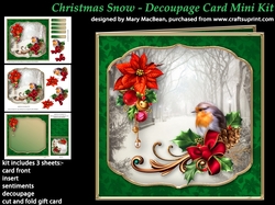 Christmas Snow - Decoupage Card Mini Kit