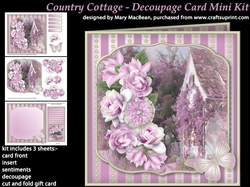 Country Cottage Decoupage Card Mini Kit