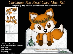 Christmas Fox Easel Card Mini Kit