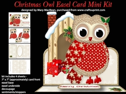 Christmas Owl Easel Card Mini Kit
