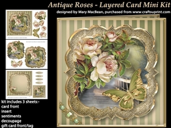 Antique Roses Layered Card Mini Kit