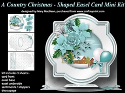 A Country Christmas - Shaped Easel Card Mini Kit