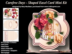 Carefree Days - Shaped Easel Card Mini Kit