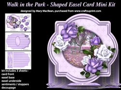 Walk in the Park- Shaped Easel Card Mini Kit